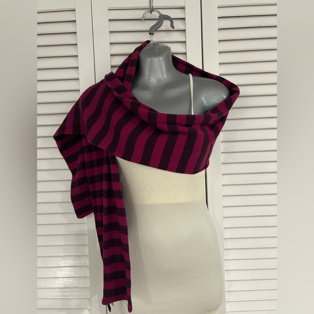 Striped 2 tone purple Women's Scarf 100% cotton from GAP
